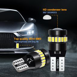 LEDBeam Nce Series T10 W5W 800Lm 3014 18+1 Hd Lens Smd 6500K No Canbus-Error Parking Licence Plate Interior Led Bulbs(2.4W/2Bulbs,10-30V), White image 5