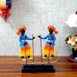 craft tree Handpainted Punjabi Dancer Metallic Showpiece-picture-12