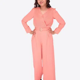 CUTECUMBER Girls V-Neck Basic Jumpsuit-image-97