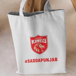 FanCode Unisex Punjab Kings Printed Canvas Shopper Tote Bag-picture-19