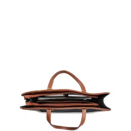 Womanix Oversized Structured Tote Bag with Applique image 5