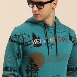 Being Human Men Graphic Printed Pure Cotton Hooded Sweatshirt-image-75