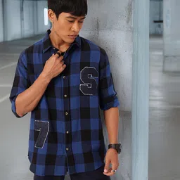 Kook N Keech Street Smart Buffalo Checked Twill Relaxed Shirt-picture-51