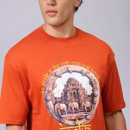The Indian Garage Co Men Typography PrintedApplique T-shirt-image-27