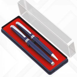 wens Blue Metal Pen Set Including 1 Roller & 1 Ball Pen Gift Set-picture-20