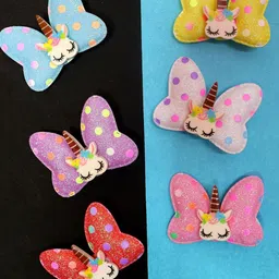 Krelin Girls Yellow & Red Set of 6 Alligator Hair Clip-38