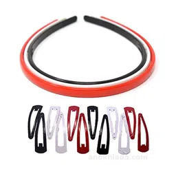 CHANDERKASH Combo Of 3 Hair Bands & 6 Pair Of Tic Tac Hair Clips-picture-9