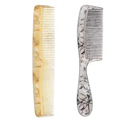LILY Set Of 2 Yellow & Grey Hair Comb-42