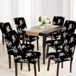 Cortina Set Of 6 Floral Printed Chair Covers-image-29