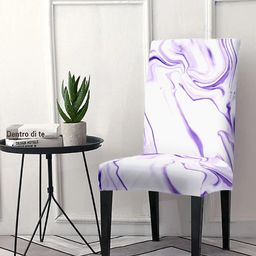 Cortina Blue & White Printed Chair Cover-image-81