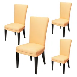 Nendle Set Of 4 Beige Dining Table Chair Covers-31