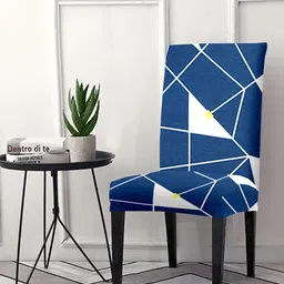 Cortina Set Of 6 Blue Printed Chair Cover-14