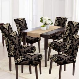 Cortina Set Of 6 Printed Chair Covers-7