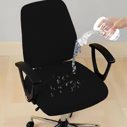 Lazi Black 2 Pieces Water Resistant Elastic Chair Covers-image-55