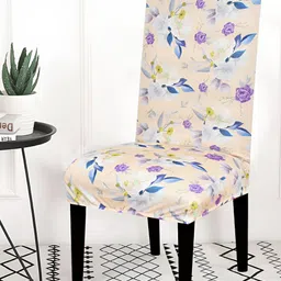 hargunz Beige & Purple Floral Printed Comfortable Chair Covers-image-61