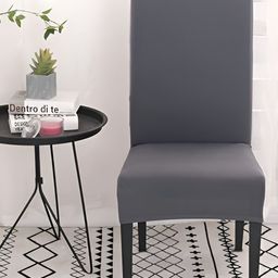 hargunz Grey Solid Comfortable Chair Cover-34