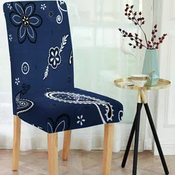 Cortina Unisex Blue & Black Printed Chair Cover-picture-26
