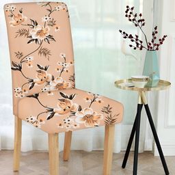 hargunz Beige Floral Printed Comfortable Chair Cover-15