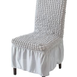 HOKIPO Grey Bubble Frill  Stretchable Chair Cover-image-31
