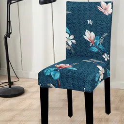 Bajo's Teal Blue & Pink 6 Pcs Printed Chair Covers-8