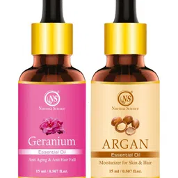 Nuerma Science 2-Pcs Geranium & Argan Essential Oil - 15ml Each image 1
