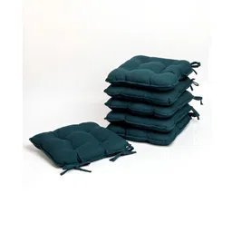 SKANDA FAB Green 6 Pieces Pure Cotton Chair Pads-image-24