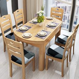 Cortina 6pcs Grey & White Geometric Printed Chair Pad-5