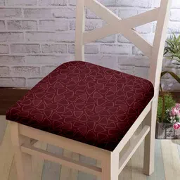 Cortina Maroon Geometric Printed Chair Cover-picture-18