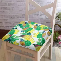 Cortina White & Green Printed Chair Cover-image-48