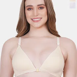 Reveira Pack Of 2 Medium Coverage Non Padded Front Open Everyday Bra- All Day Comfort-4