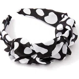Accessorize London Women Multi Mono Print Ruched Alice Band-image-70