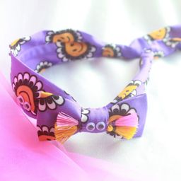 Choko Girls Purple & Yellow Embellished Hairband-image-4