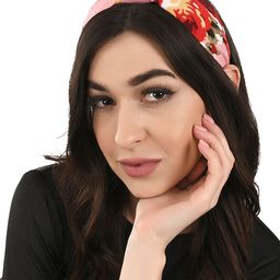 BuckleUp Pink Printed Hairband-image-0