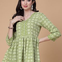 God Bless Floral Printed Peplum Top-image-88