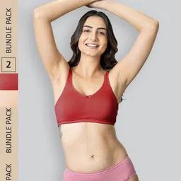 LYRA Pack Of 2 Cotton Spandax Full Coverage Secret Support Bra-picture-39