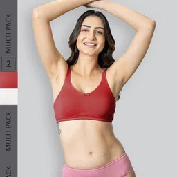 LYRA Pack Of 2 Cotton Spandax Full Coverage Secret Support Bra-image-75