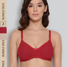 LYRA Pack Of 2 Combed Cotton Wirefree Secret Support Bra with Detachable Strap-35