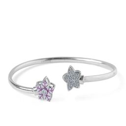 Paavni Girls Sterling Silver Bangle-Style Bracelet-image-61
