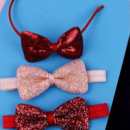 FIMBUL Girls Set Of 3 Bow Embellished Hairbands-12