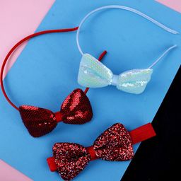 FIMBUL Girls Set Of 3 Bow Embellished Hairbands-38