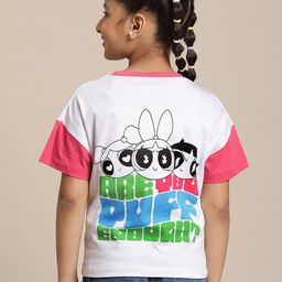 Kids Ville Girls Powerpuff Girls Printed Pure Cotton Tshirt-image-77