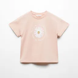 Mango Kids Girls Pure Cotton Floral Self Design T-shirt-picture-36