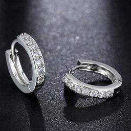 MYKI Silver-Plated Contemporary Hoop Earrings-picture-40