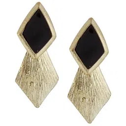 Crunchy Fashion Gold-Plated Geometric Drop Earrings-42