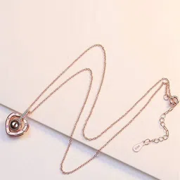 Krelin Rose Gold-Plated Stones-Studded Necklace-image-3