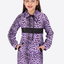 CUTECUMBER Purple & soap Animal Shirt Dress-image-39