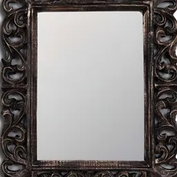 VAS collection home Textured Black Rectangular Mirror image 1