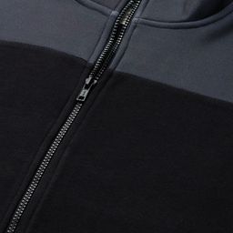 Flying Machine Men Black Colourblocked Front-Open Sweatshirt image 2