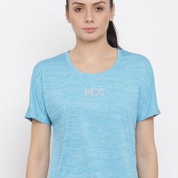 MKH Women Sea Green Dri-FIT Crop Sports T-shirt-image-36