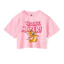 Wear Your Mind Girls Printed Pure Cotton Boxy T-shirt-picture-26